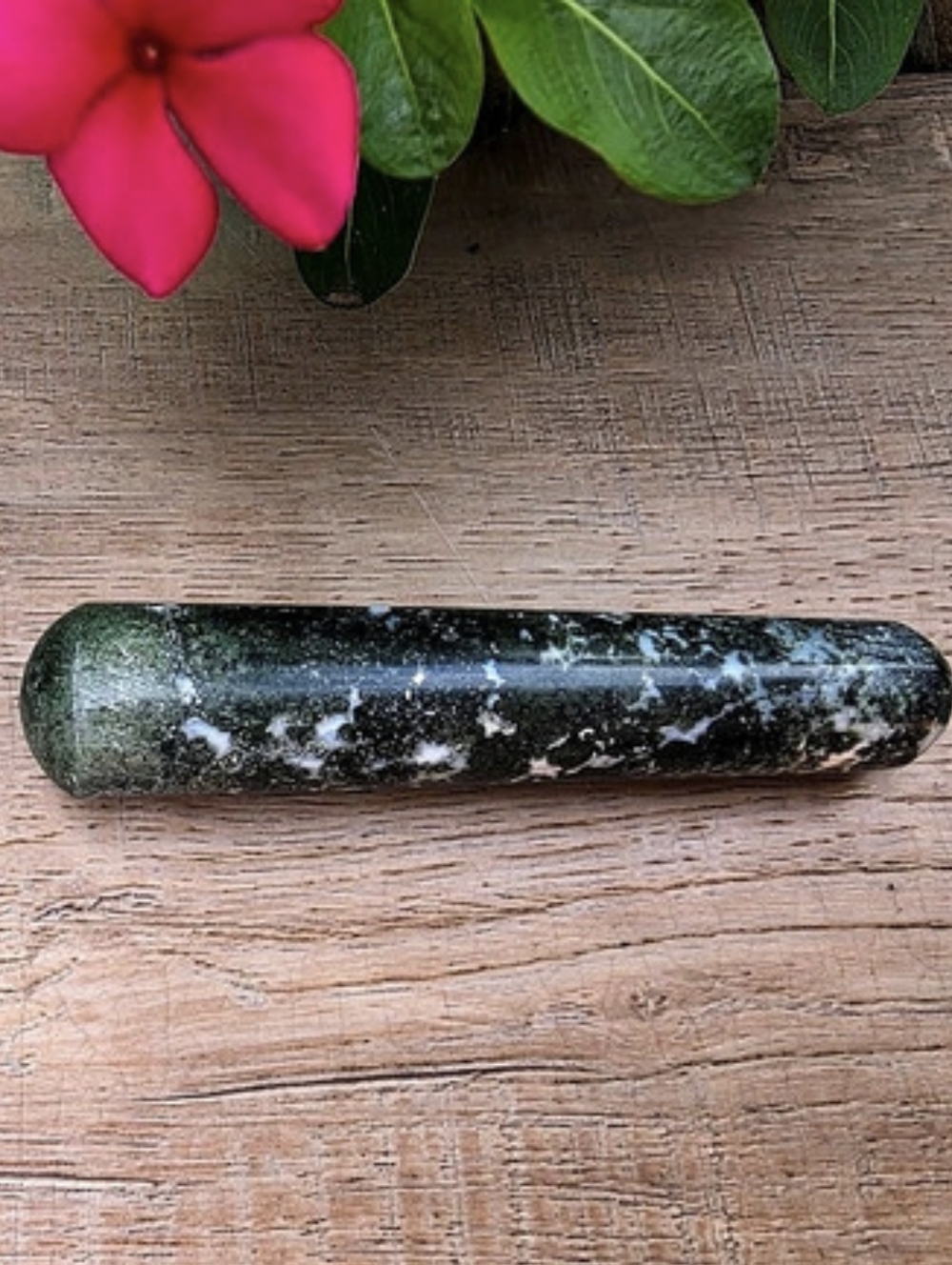 Moss Agate Crystal Massage Wand